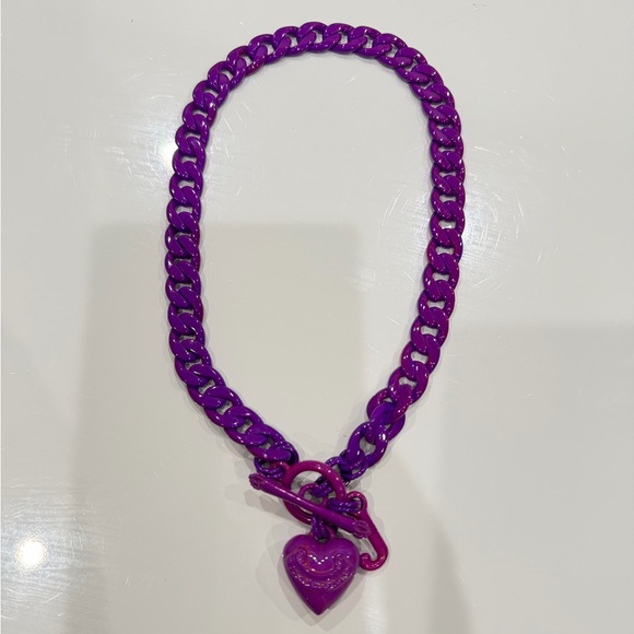Juicy Couture Jewelry - Juicy Couture Purple Heart Charm Necklace